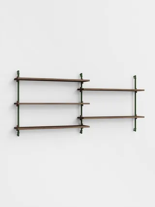 Wall Shelving – ws.65.2 by MOEBE in Smoked-Oak/Pine-Green – product photo 4 of 4