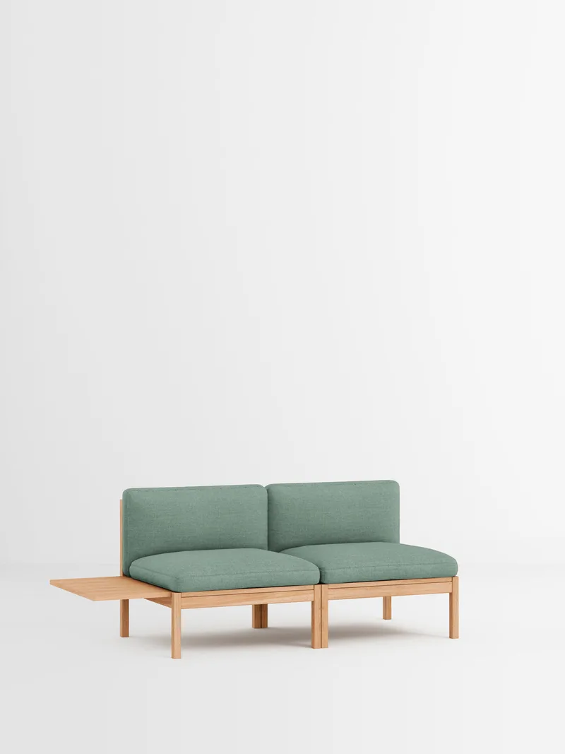 2 Seater Sofa with 1 Side Table von MOEBE in Autumn, Autumn 101, Oak – Produktfoto 29 von 34