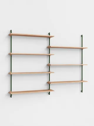 Wall Shelving – ws.115.2 van MOEBE in Oak/Pine-Green – productfoto 5 van 5