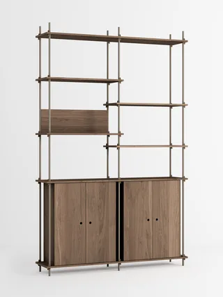 Shelving System – s.255.2.H van MOEBE in Smoked-Oak/Warm-Grey – productfoto 4 van 4
