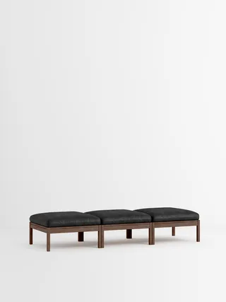 3 Seater Daybed by MOEBE in Leather, Black Leather, Smoked Oak – product photo 35 of 35