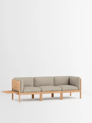 3 Seater Sofa with Sides + 1 Side Table van MOEBE in Autumn, Autumn 101, Oak – productfoto 24 van 34