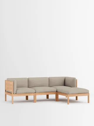 3 Seater Sofa with Sides + Chaise Longue von MOEBE in Autumn, Autumn 971, Oak – Produktfoto 24 von 34