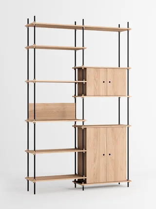 Shelving System – s.255.2.I by MOEBE in Oak/Black – product photo 4 of 4
