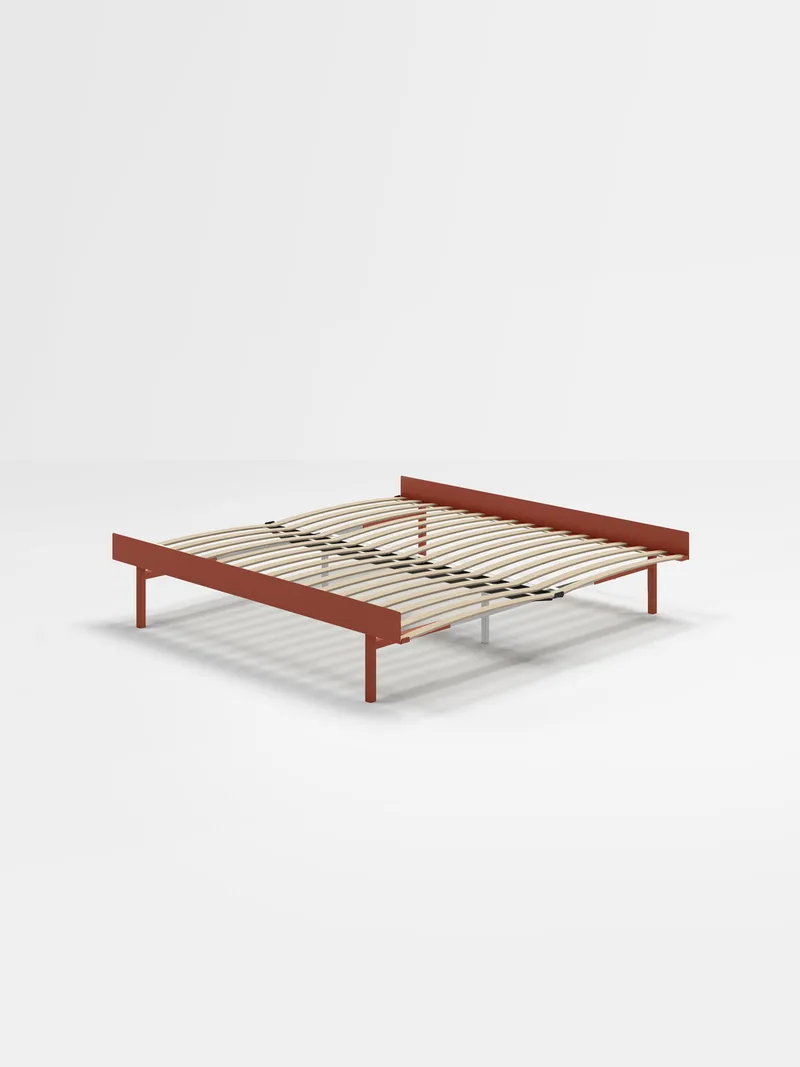 Bed 90 – 180 cm (High) by MOEBE in Terracotta, None, 180 – product photo 12 of 12
