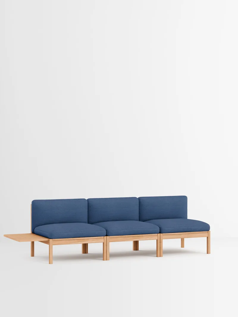 3 Seater Sofa with 1 Side Table by MOEBE in Autumn, Autumn 101, Oak – product photo 30 of 34