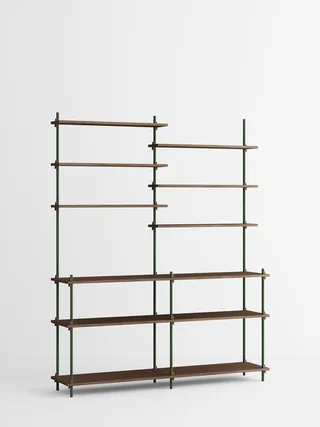 Shelving System – s.200.2.D by MOEBE in Smoked-Oak/Pine-Green – product photo 4 of 4