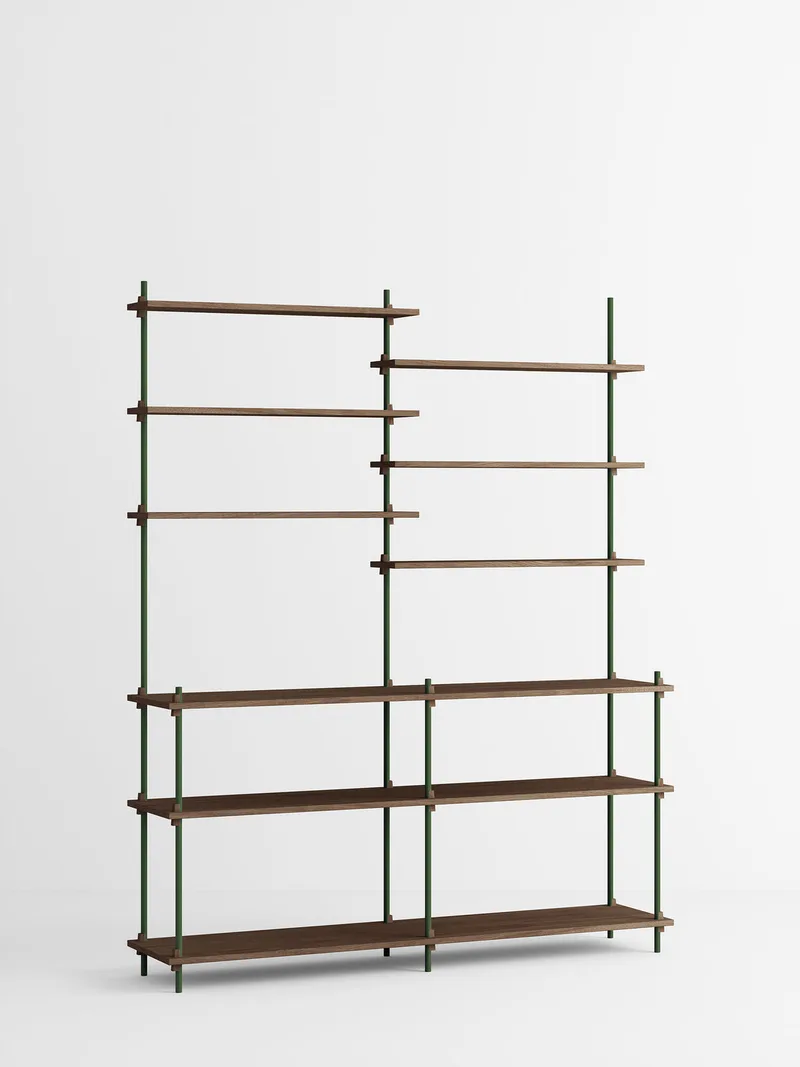 Shelving System – s.200.2.D by MOEBE in Smoked-Oak/Pine-Green – product photo 4 of 4