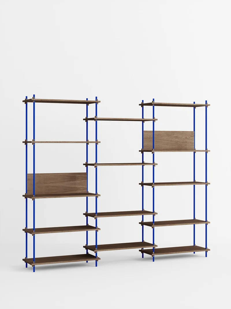 Shelving System – s.200.3.A by MOEBE in Smoked-Oak/Deep-Blue – product photo 4 of 4