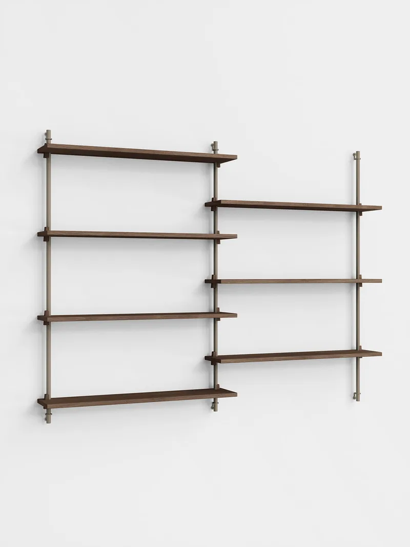 Wall Shelving – ws.115.2 van MOEBE in Smoked-Oak/Warm-Grey – productfoto 5 van 5