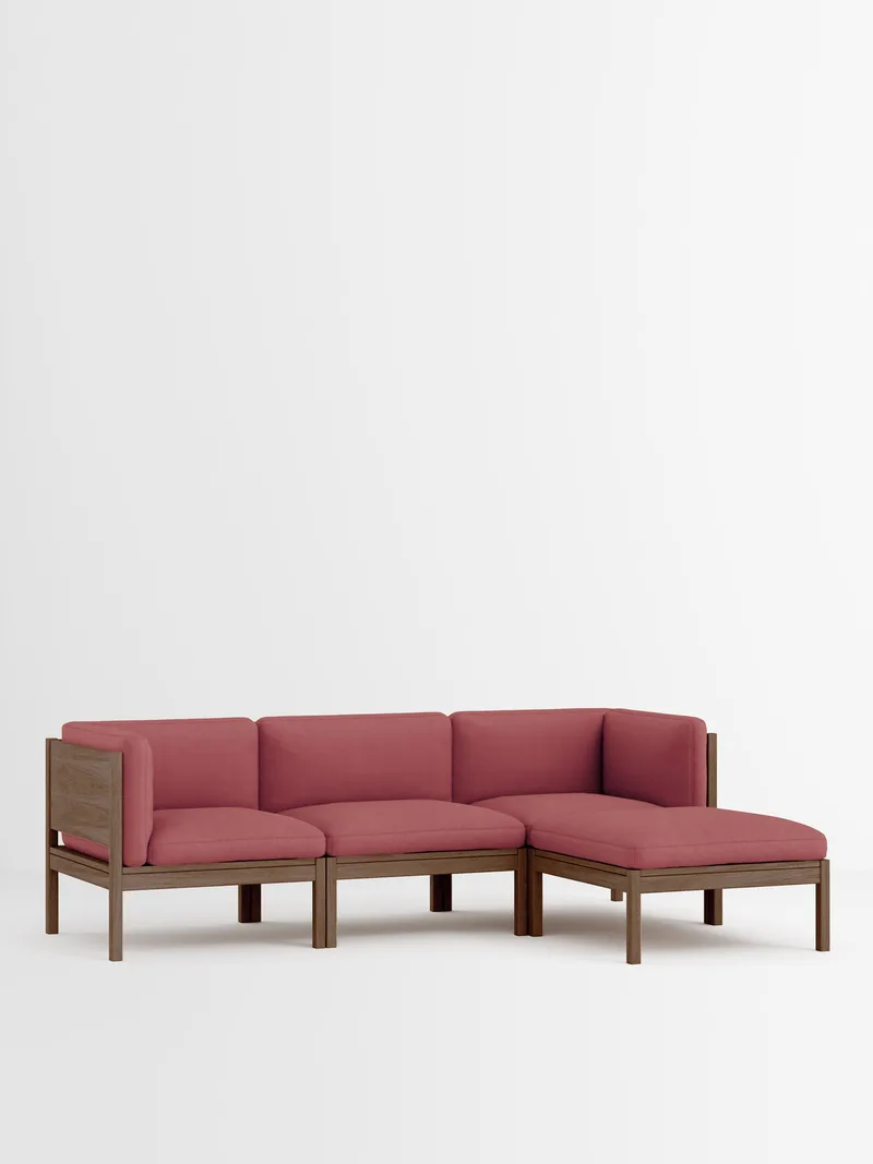 3 Seater Sofa with Sides + Chaise Longue van MOEBE in Field 2, Field 2 – 643, Smoked Oak – productfoto 35 van 35