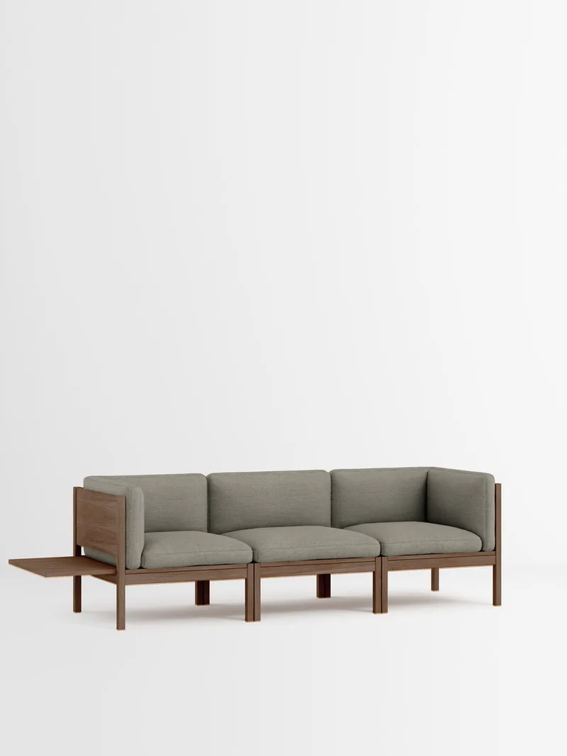 3 Seater Sofa with Sides + 1 Side Table van MOEBE in Re-Wool 2, Re-Wool 2 – 128, Smoked Oak – productfoto 35 van 35