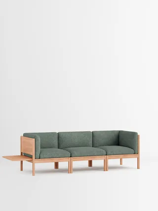 3 Seater Sofa with Sides + 1 Side Table de MOEBE en Moss, Moss 0003, Oak – photo du produit 35 sur 35