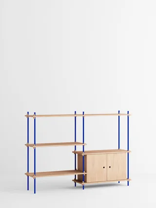 Shelving System – s.115.2.C de MOEBE en Oak/Deep-Blue – photo du produit 4 sur 4