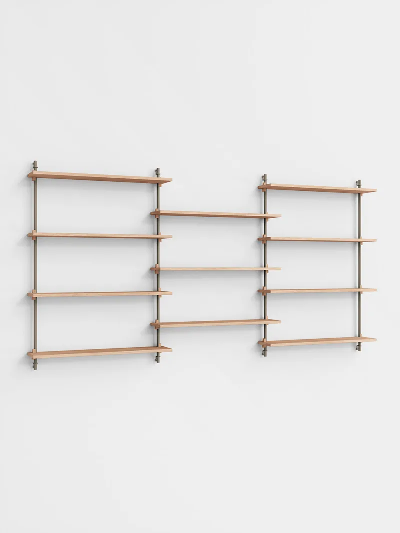 Wall Shelving – ws.115.3 by MOEBE in Oak/Warm-Grey – product photo 4 of 4