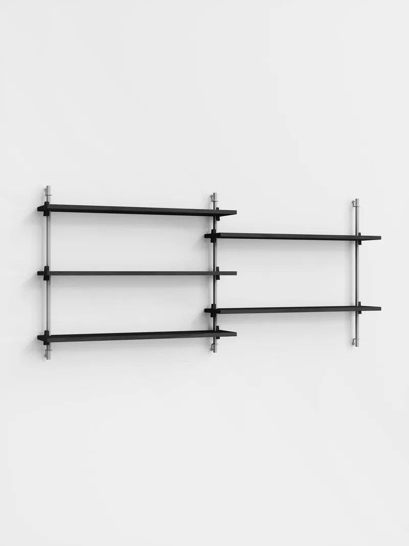Wall Shelving – ws.65.2 van MOEBE in Black – productfoto 2 van 4