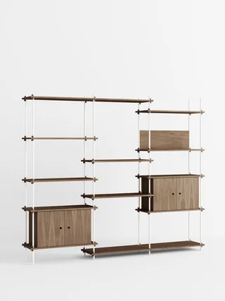 Shelving System – s.200.3.B by MOEBE in Smoked-Oak/White – product photo 4 of 4