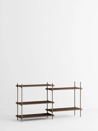 Shelving System – s.85.2.A van MOEBE in Smoked-Oak/Warm-Grey – productfoto 4 van 4