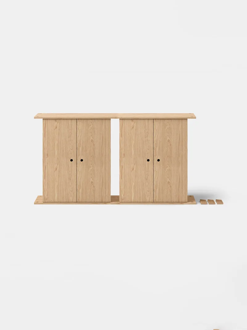 Part - Double Tall Cabinet by MOEBE in Oak – product photo