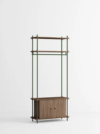 Shelving System – s.200.1.G by MOEBE in Smoked-Oak/Pine-Green – product photo 4 of 4