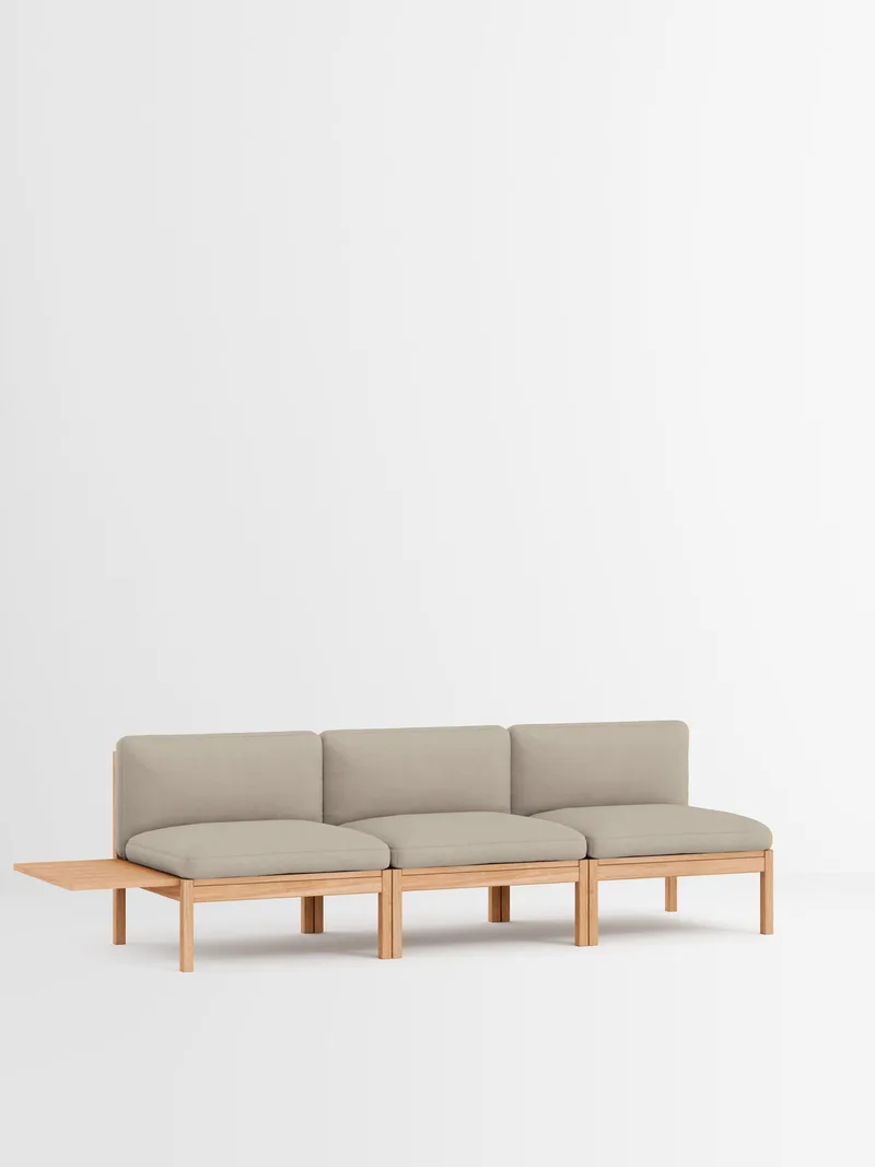 3 Seater Sofa with 1 Side Table by MOEBE in Autumn, Autumn 101, Oak – product photo 11 of 34