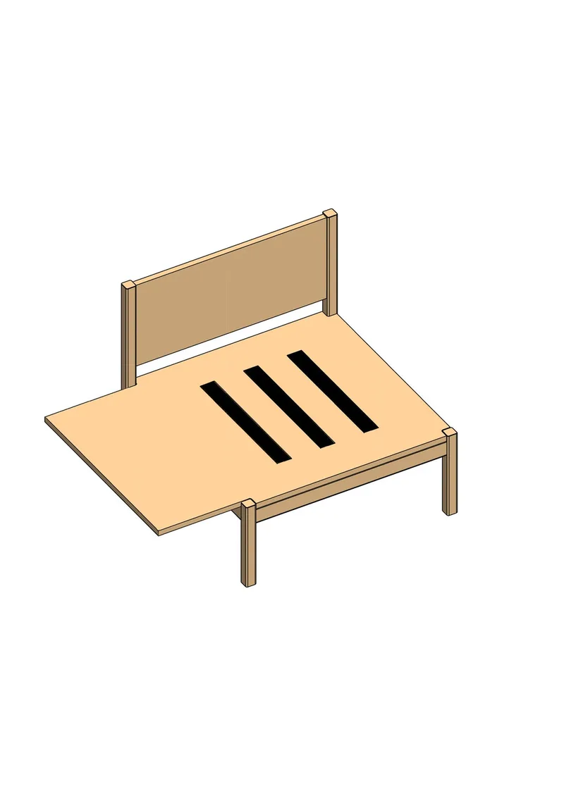 Seat with Side Table - Frame de MOEBE – photo du produit