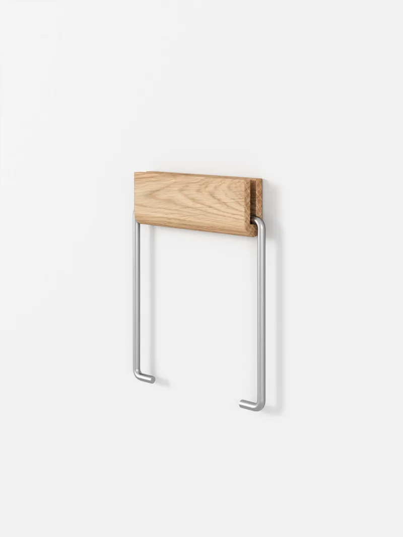 Toilet Roll Holder by MOEBE in Oak-Steel – product photo