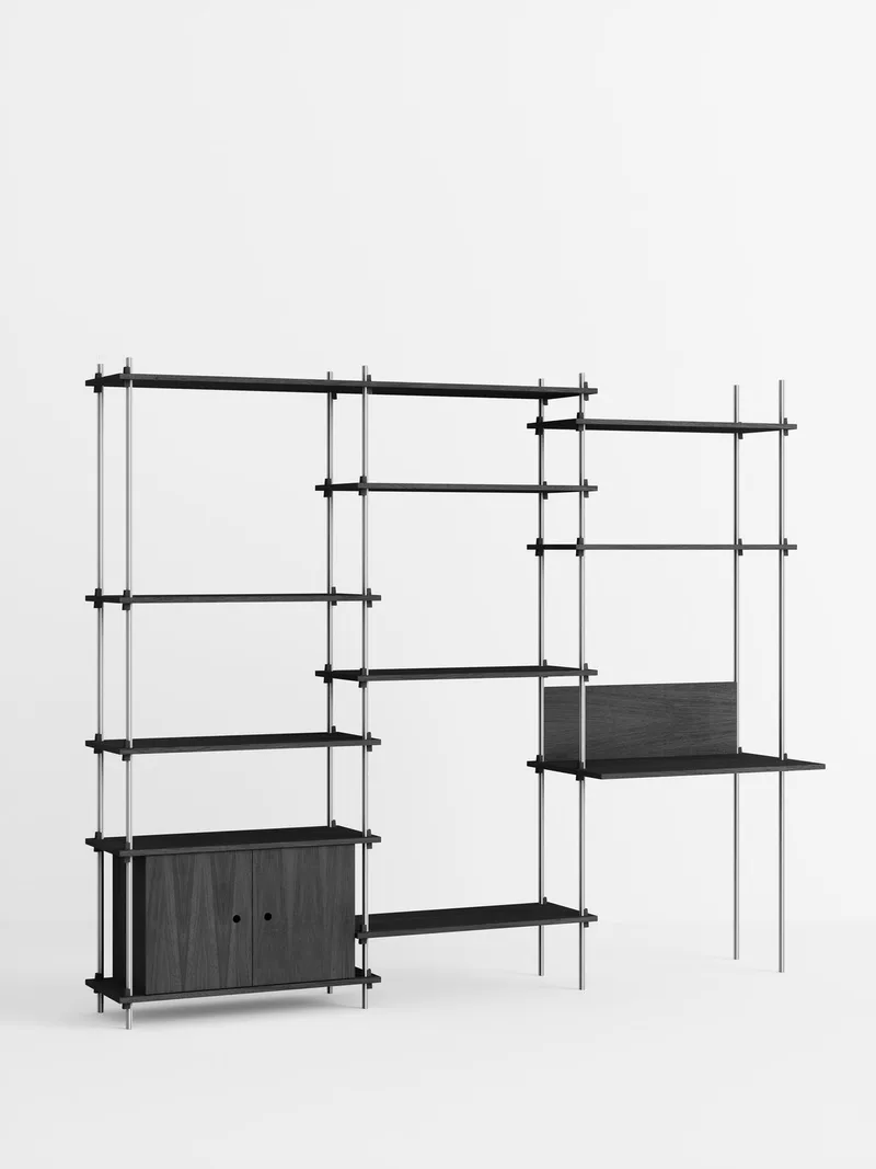 Shelving System – s.200.3.D van MOEBE in Black – productfoto 2 van 4