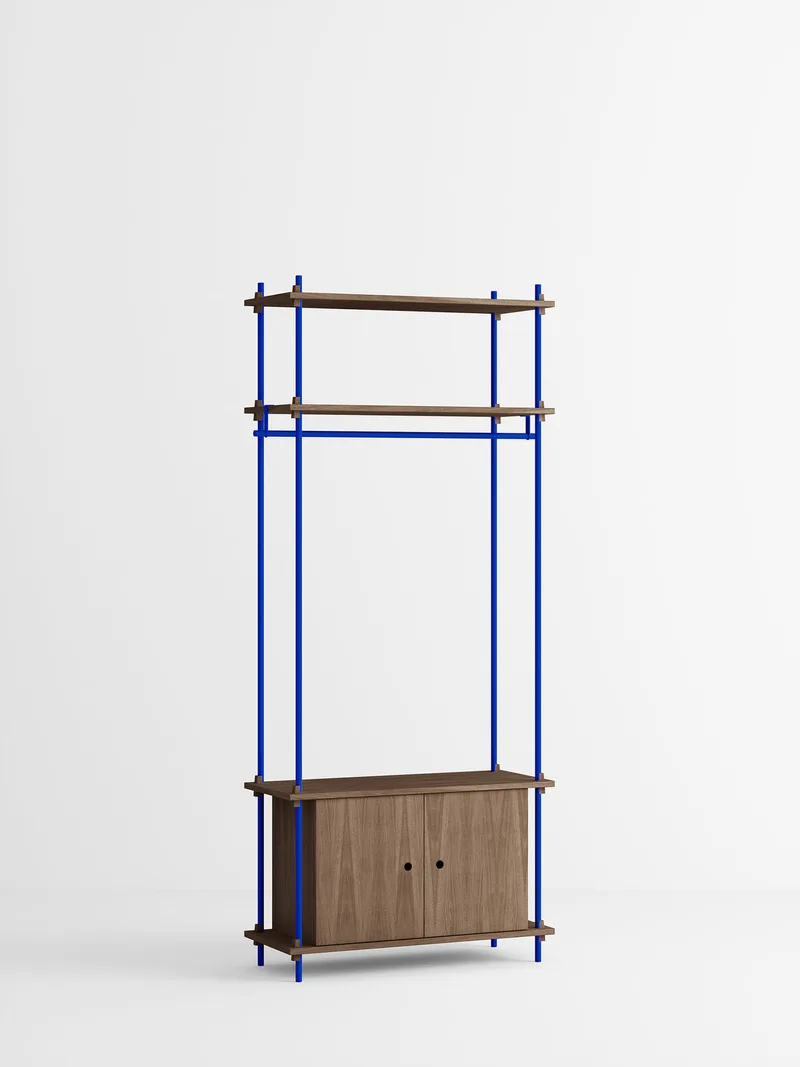 Shelving System – s.200.1.G by MOEBE in Smoked-Oak/Deep-Blue – product photo 4 of 4