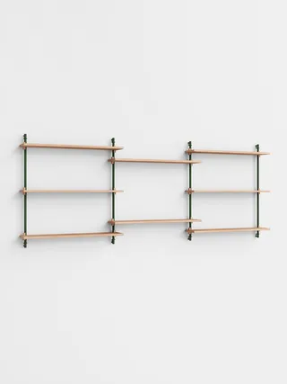 Wall Shelving – ws.85.3 van MOEBE in Oak/Pine-Green – productfoto 4 van 4