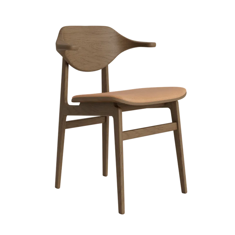 Bufala Chair von NORR11 in Light Smoked Oak, Dunes Camel 21004 – Produktfoto