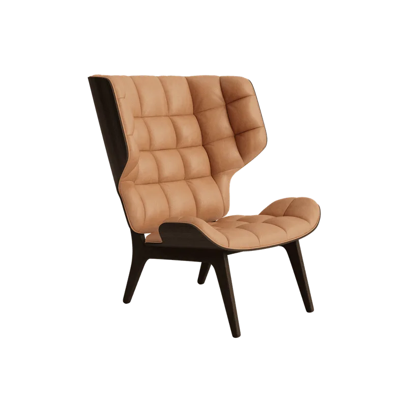 Mammoth Chair by NORR11 in Dark Smoked Oak, Dunes Camel 21004 – product photo 2 of 2