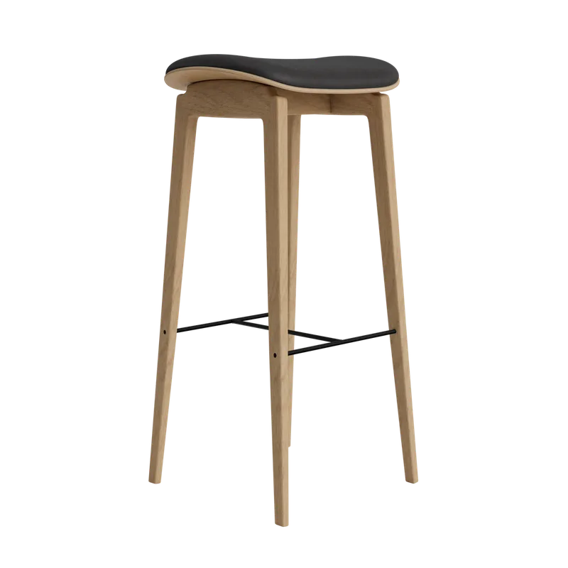 NY11 Counter & Bar w/o Backrest van NORR11 in Natural Oak, Dunes Anthrazite 21003, H75 – productfoto 2 van 2