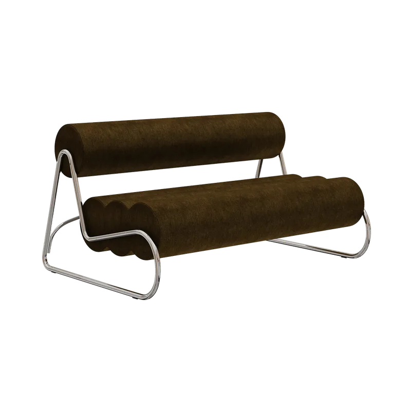 Fave Sofa by NORR11 in Chrome, Alpaca 1110 – product photo