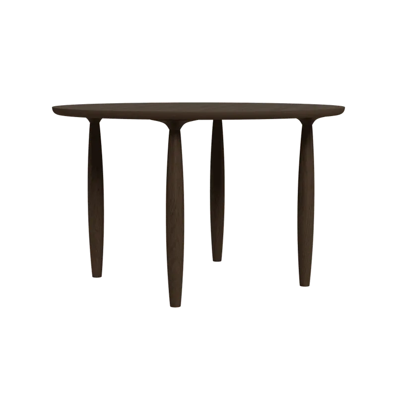 Oku Dining Table Round by NORR11 in Dark Smoked Oak – product photo