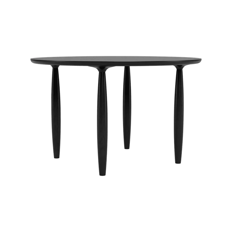 Oku Dining Table Round van NORR11 in Black Oak – productfoto