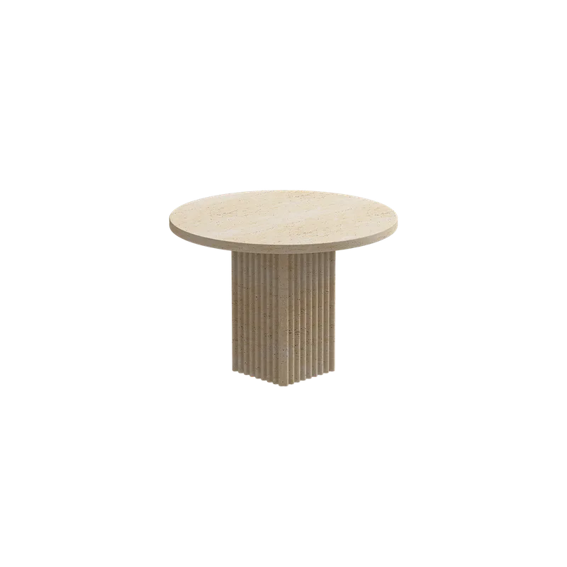 Soho Coffee Table by NORR11 in Travertine, Ø 50 cm – product photo