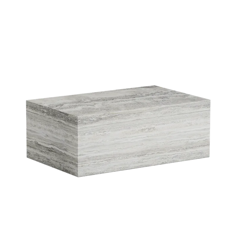 Cubism Coffee Table | Large van NORR11 in Large, Silver Travertine – productfoto