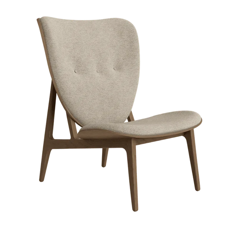 Elephant Lounge Chair van NORR11 in Light Smoked Oak, Front – Barnum 003 – productfoto 2 van 2