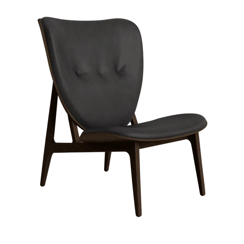 Elephant Lounge Chair de NORR11 en Dark Smoked Oak, Front – Dunes Anthracite 21003 – photo du produit 2 sur 2
