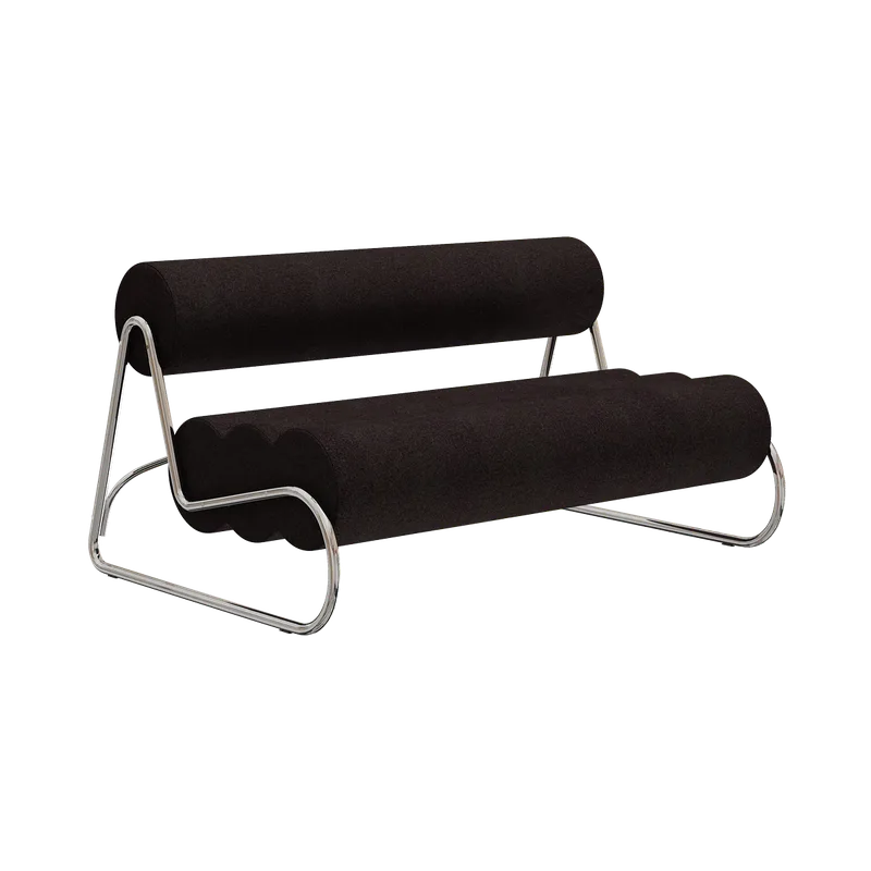 Fave Sofa by NORR11 in Chrome, Baru 0390 – product photo