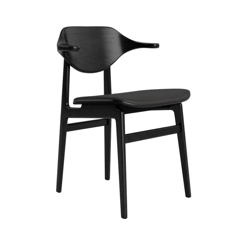 Bufala Chair von NORR11 in Black Oak, Dunes Anthracite 21003 – Produktfoto