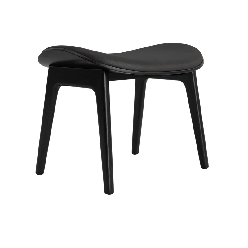 Elephant Ottoman by NORR11 in Black Oak, Front – Dunes Anthracite 21003 – product photo 2 of 2
