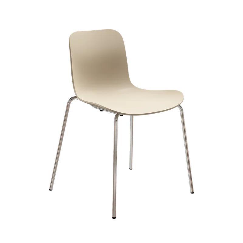 Langue Chair de NORR11 en Polypropylene – Ecru, Chrome Steel – photo du produit