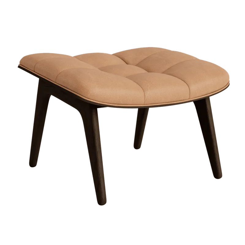 Mammoth Ottoman by NORR11 in Dark Smoked Oak, Dunes Camel 21004 – product photo 2 of 2
