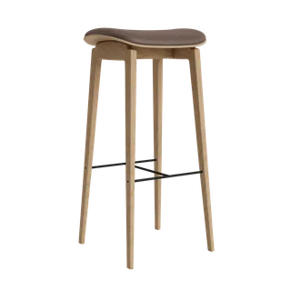 NY11 Counter & Bar w/o Backrest by NORR11 in Natural Oak, Dunes Dark Brown 21001, H75 – product photo 2 of 2