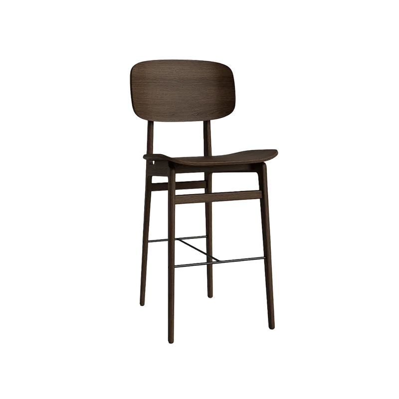 NY11 Counter & Bar w/ Backrest by NORR11 in Dark Smoked Oak, H65, None – product photo