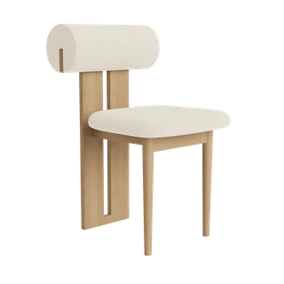 Hippo Chair | Wood by NORR11 in Natural Oak, Barnum 024 – product photo 2 of 2