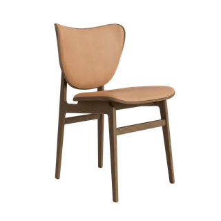 Elephant Chair by NORR11 in Light Smoked Oak, Front – Dunes Camel 21004 – product photo 2 of 2