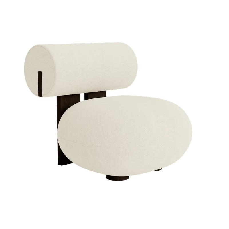 Hippo Lounge Chair van NORR11 in Dark Smoked Oak, Barnum 024 – productfoto